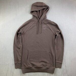 Gymshark Men Sweater Small Brown Hoodie Long Sleeve Legacy Pullover Bodybuilding